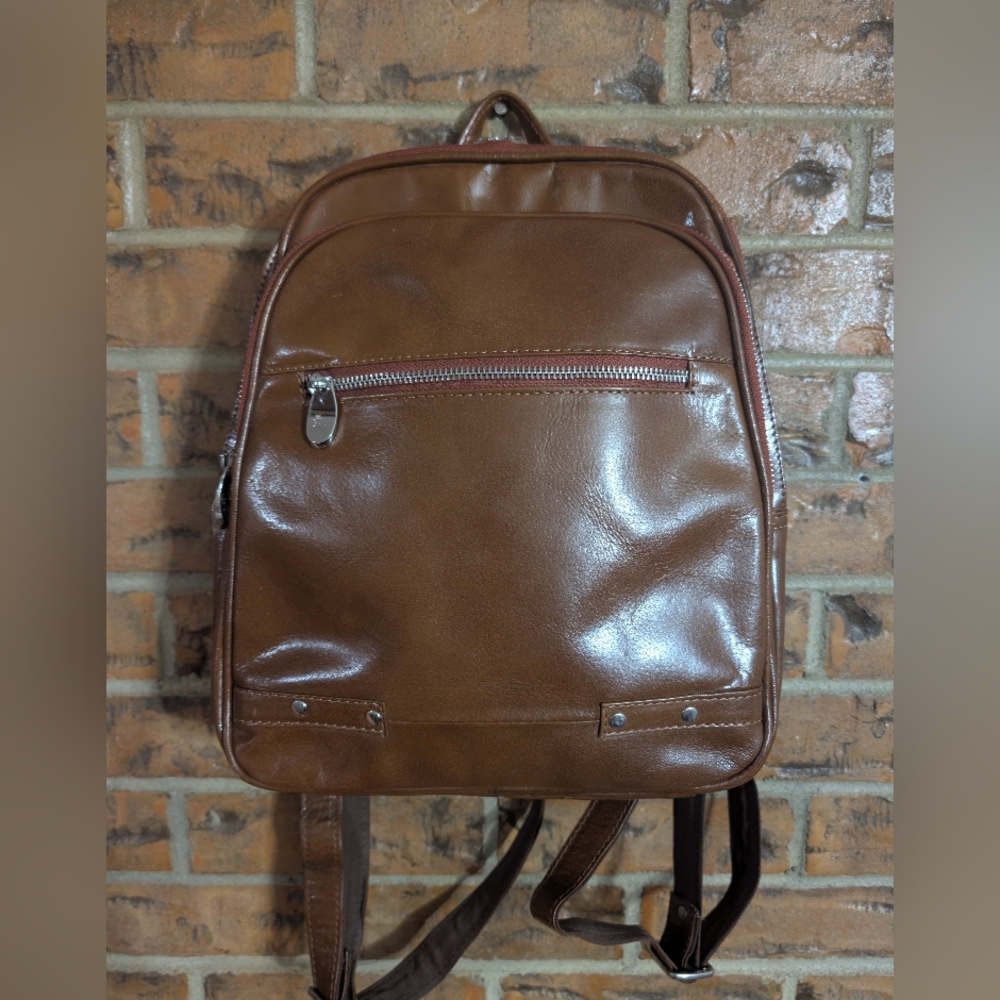 Ashwood Leather Genuine Authentic Leather Backpack In Brown